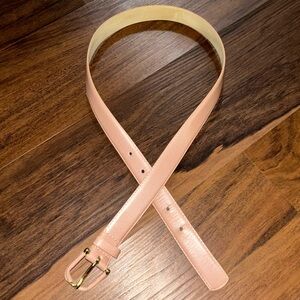 Vintage Belt Skinny Women’s Pastel Pink Blush Color M (27-31) Gold Color Buckle